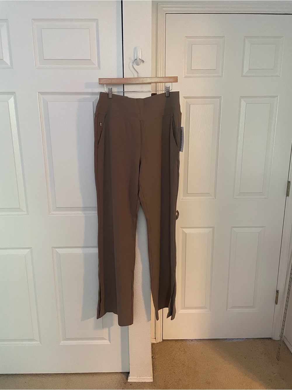 Athleta Wide Leg Pants in Taupe Brown Tall